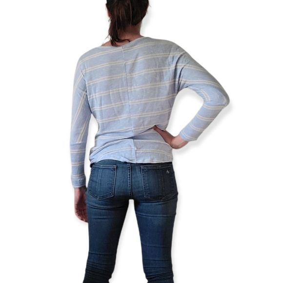 🌹2/$15 Self Esteem Blue White Stripe Long Sleeve - Picture 3 of 8